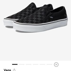 Vans Classic Black Checkered Slip-On Shoes